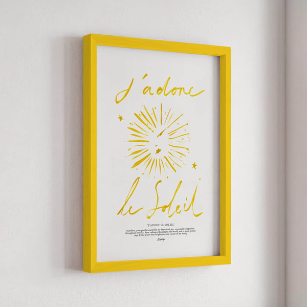 J'adore Le Soleil Print (Brushstroke Yellow)