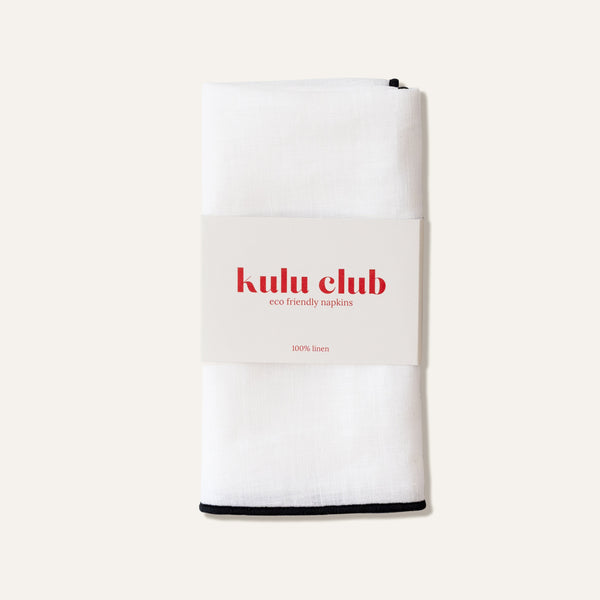 White Linen Napkins - Set of 2-