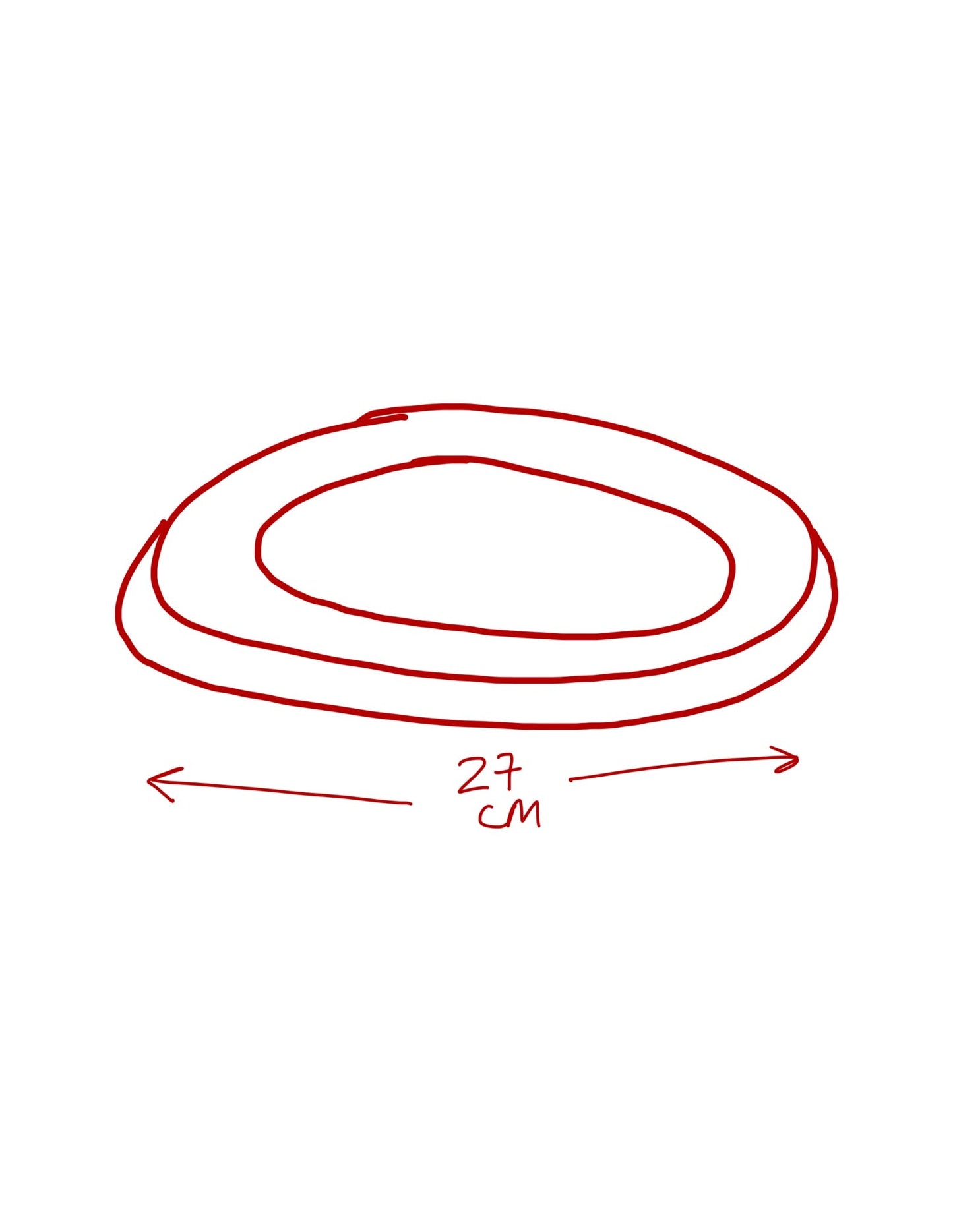 Tostadita Plate Big - White