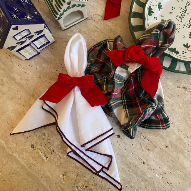 Set of Christmas Napkin Rings