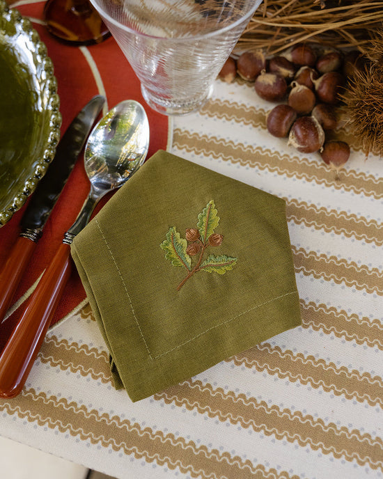 Green Acorn Napkin