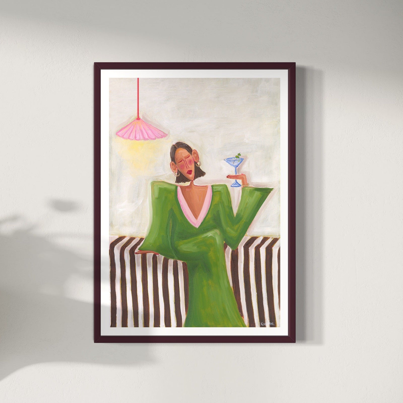 Martini in the Bedroom Art Print