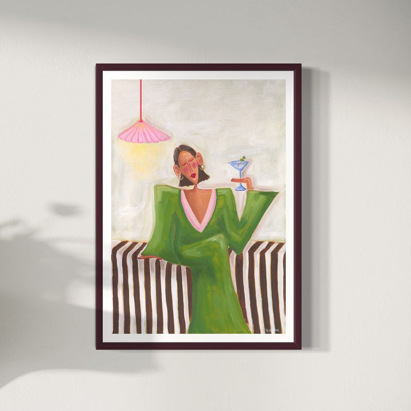 Martini in the Bedroom Art Print