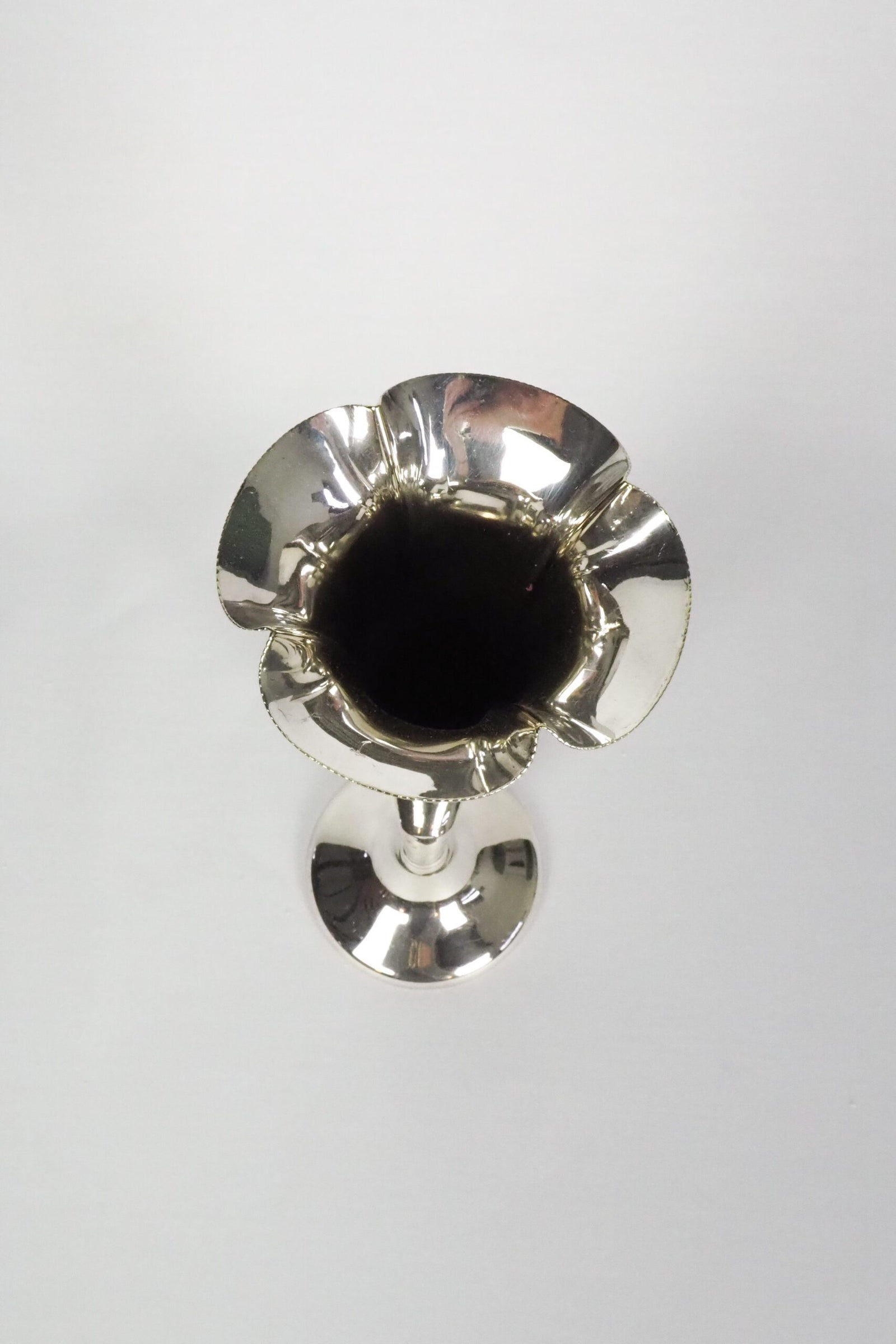 Tall Silver Plate Bud Vase