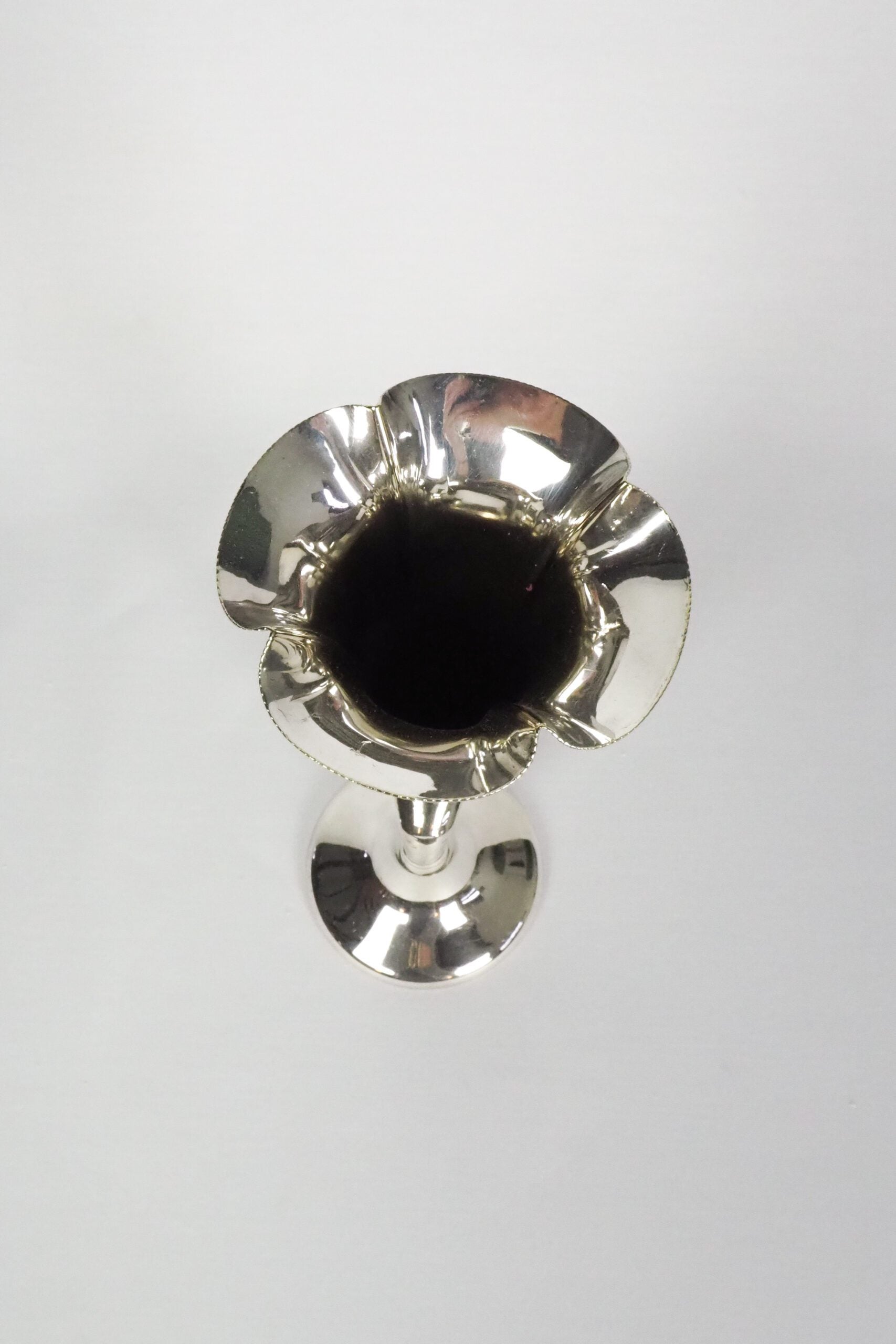 Tall Silver Plate Bud Vase