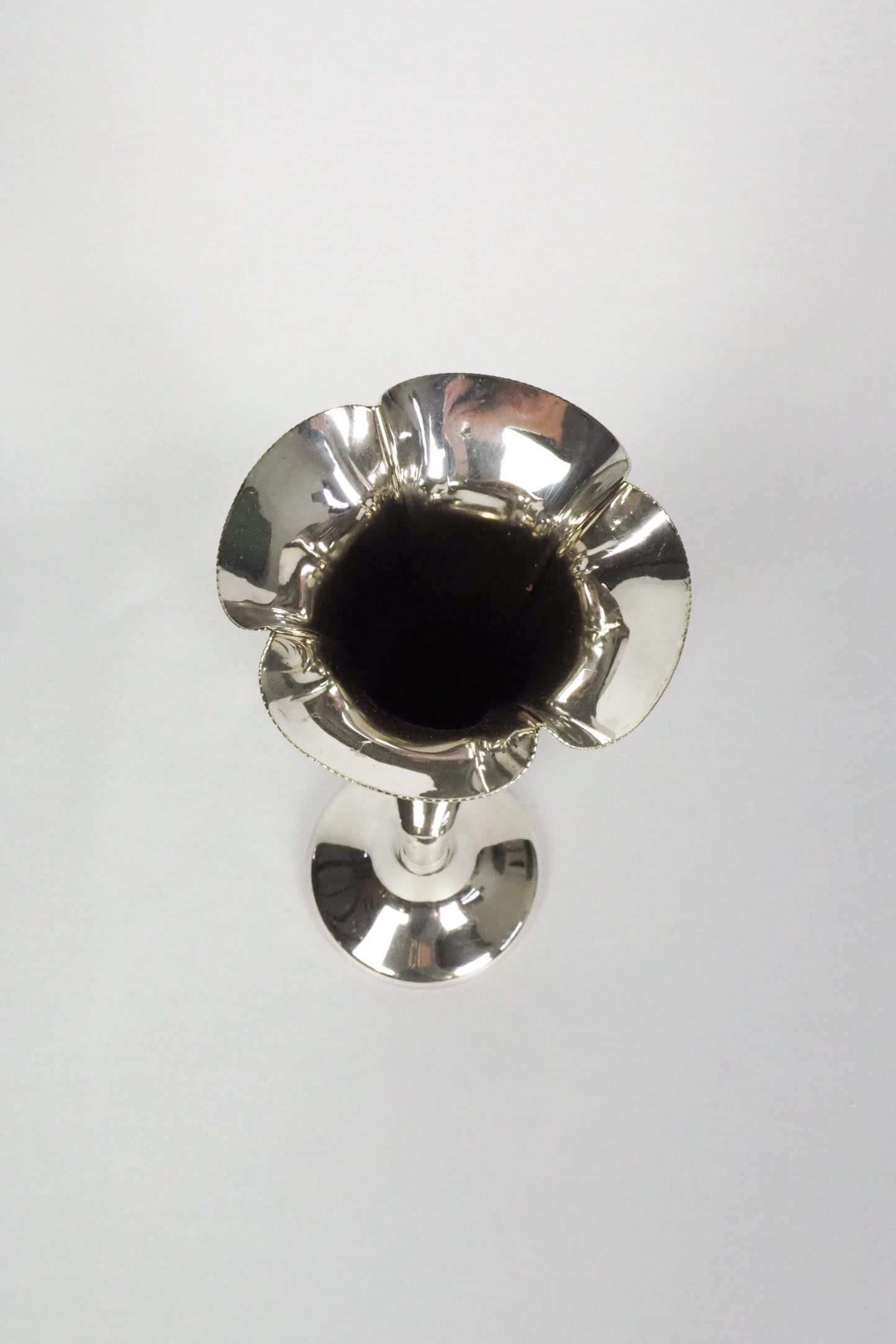 Tall Silver Plate Bud Vase