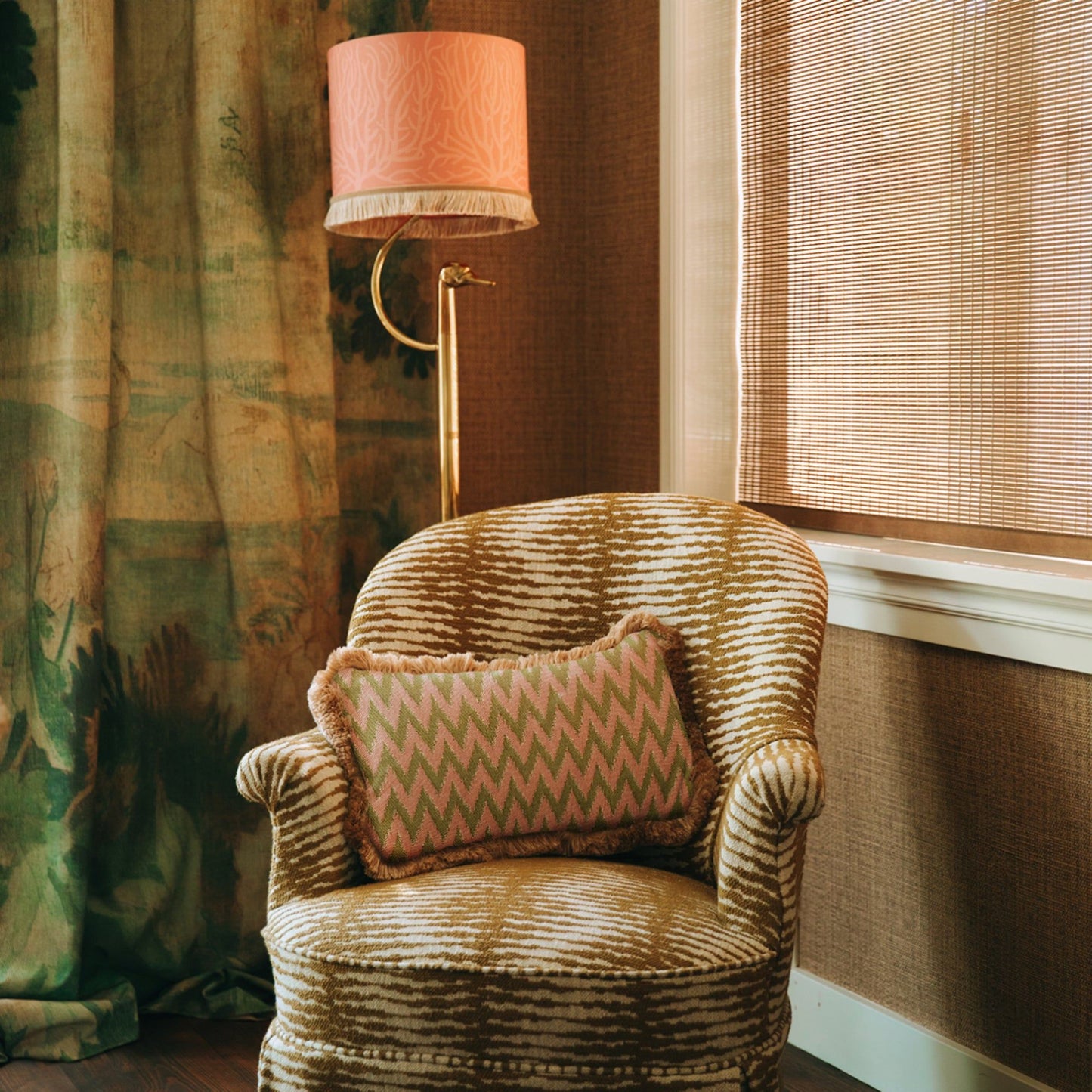 Cushion Rosita Olive & Rose