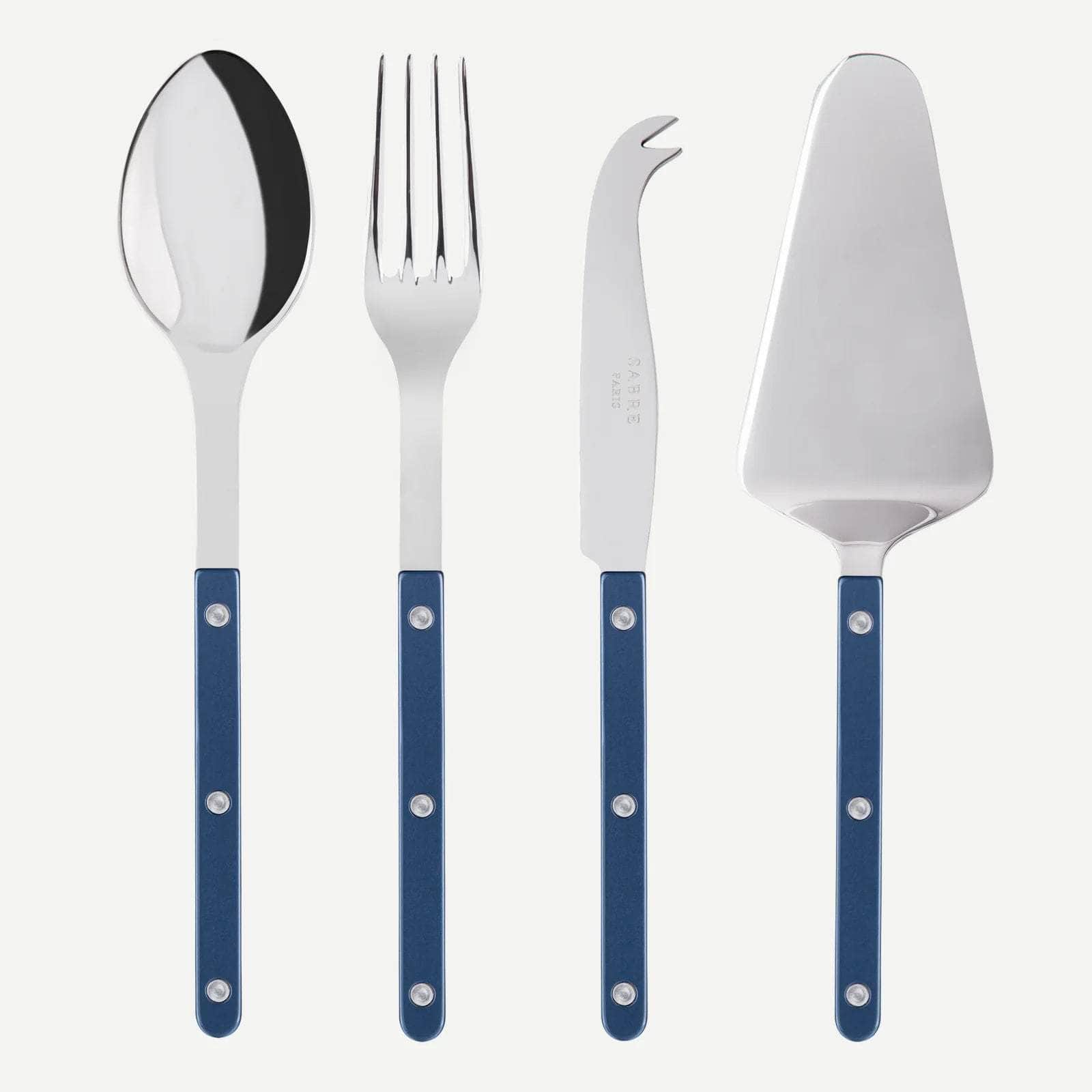 Bistrot Pearly 4pc Serving Set, Steel Blue