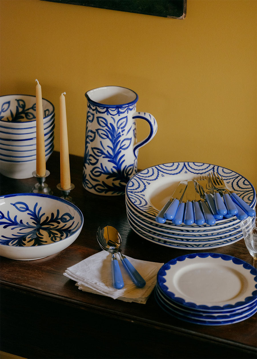 Sky Blue Salad Server Set-