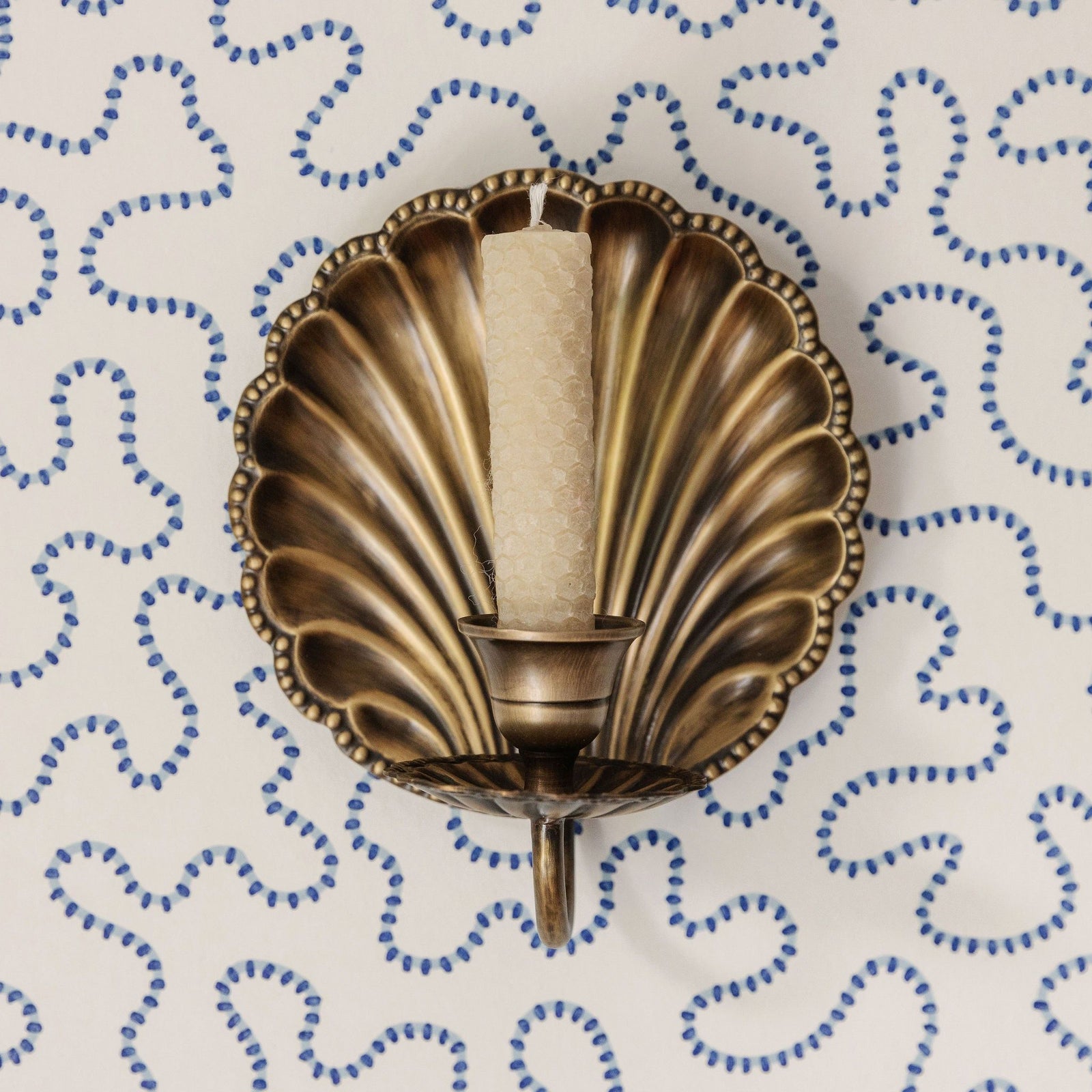 Shell Brass Wall Sconce Single (Chrome)
