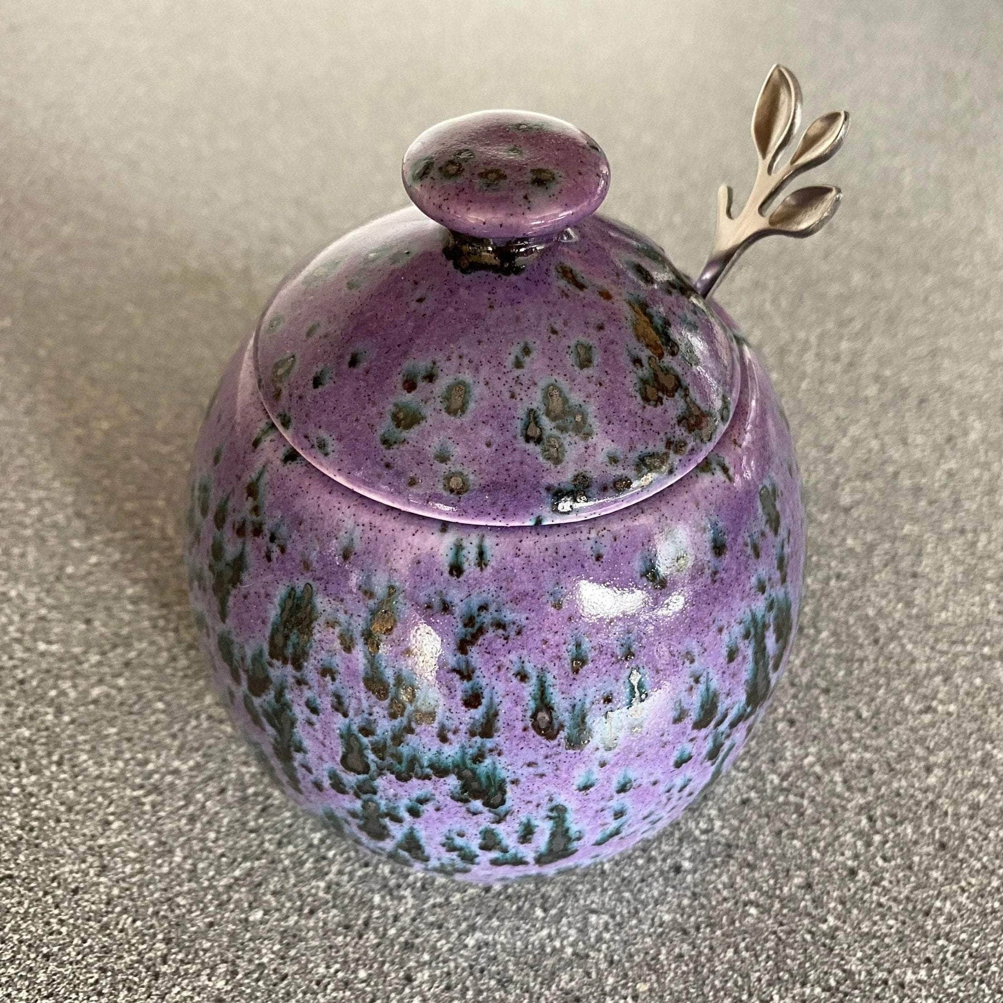 Sugar Bowl Speckled Purple Glaze