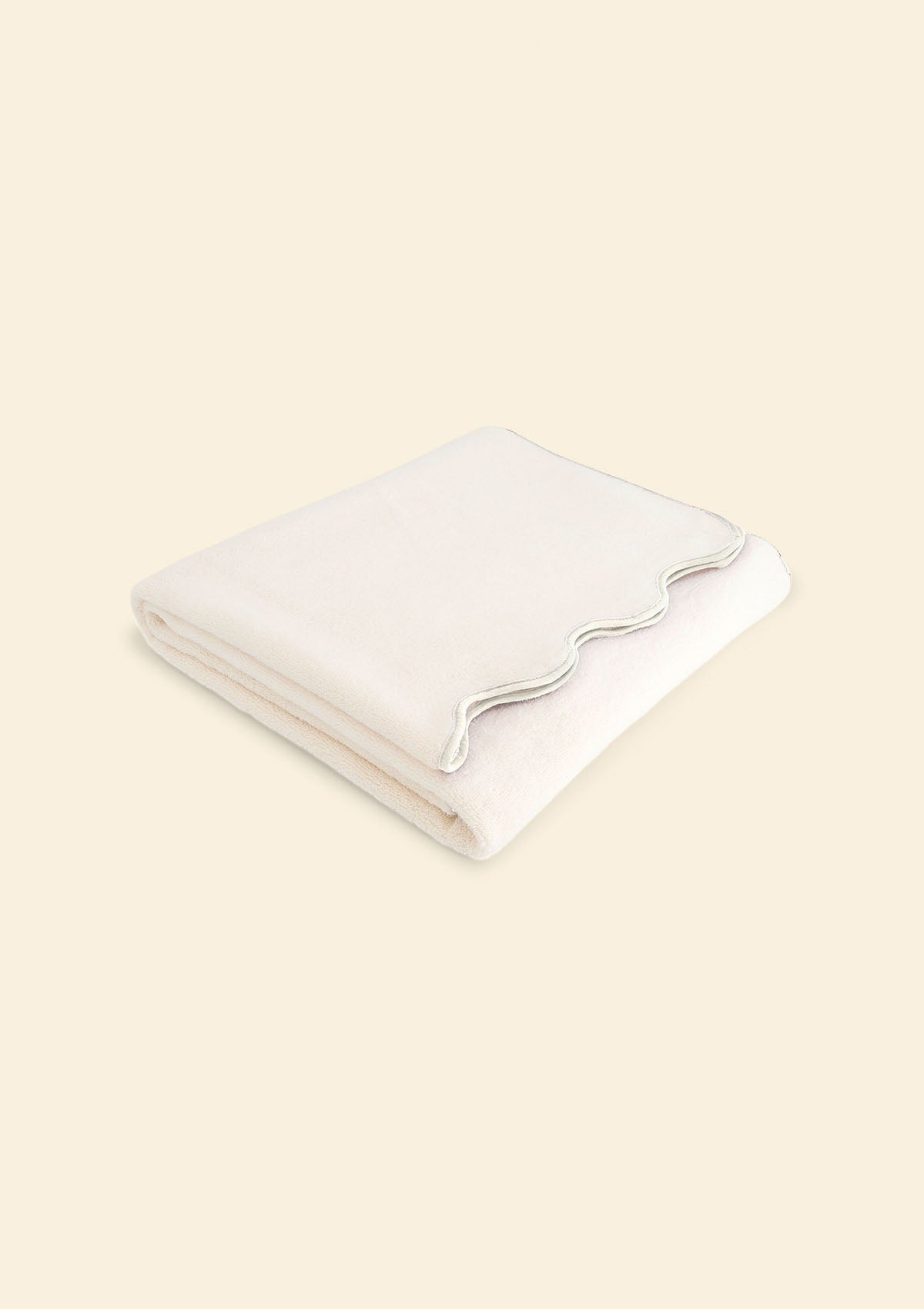 Ivory Cotton Wavy Bath Sheet