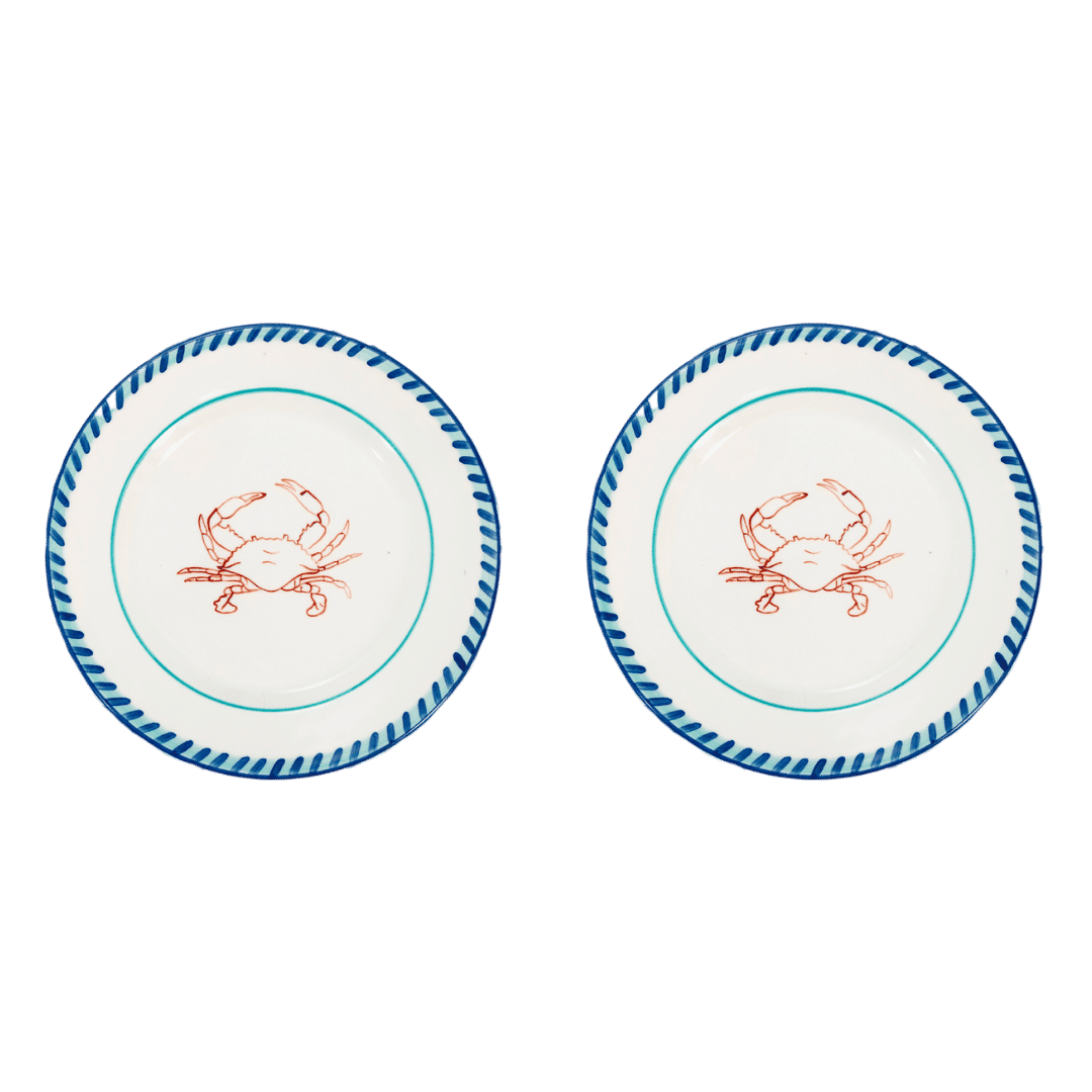 Crab Dessert Plate Set-Of-Two