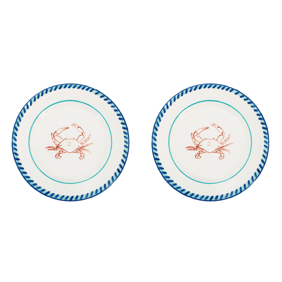 Crab Dessert Plate Set-Of-Two