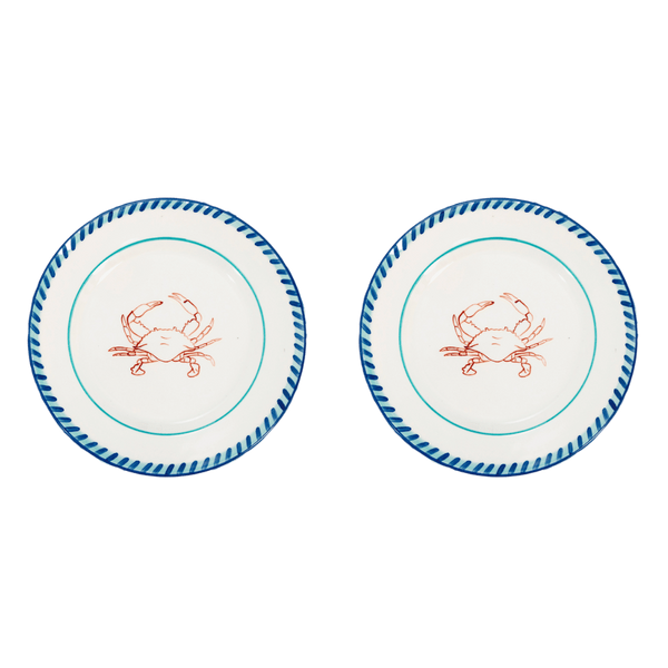 Crab Dessert Plate Set-Of-Two