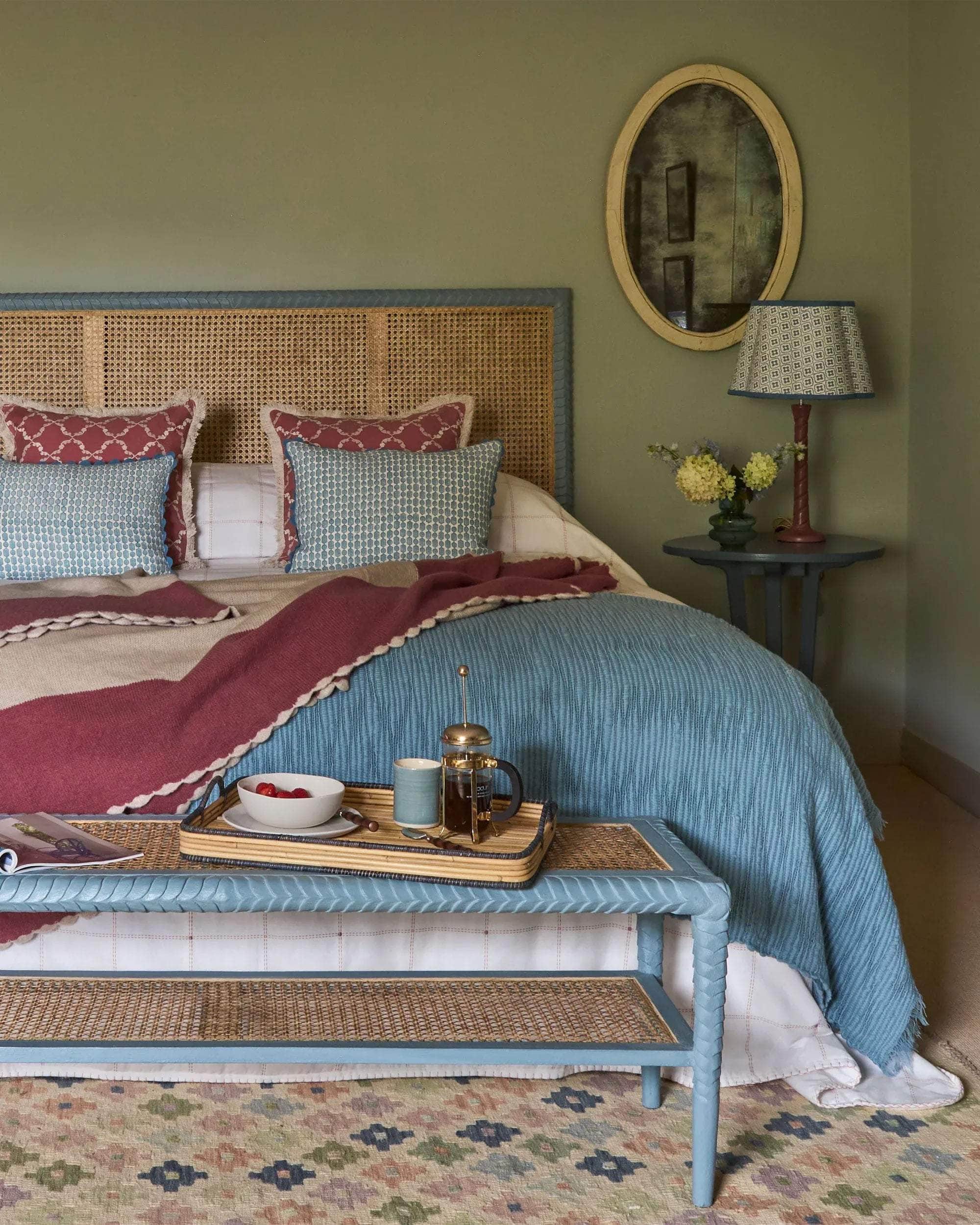 Pavilion Wooden Super King Headboard - Blue