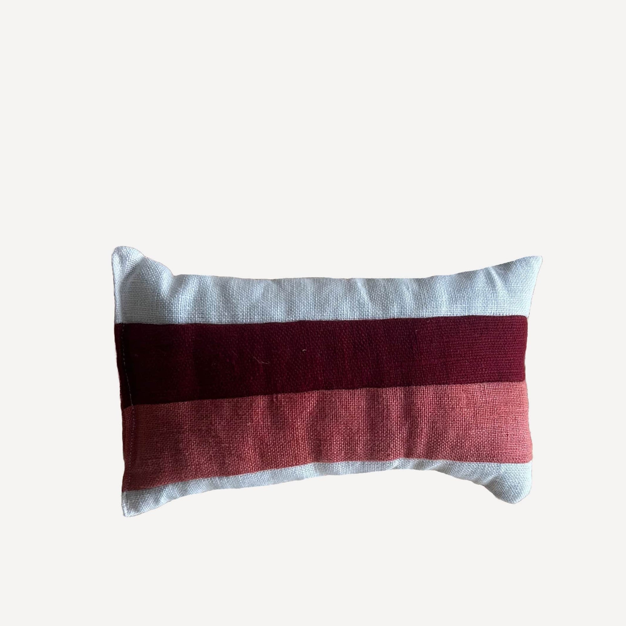 Cranberry Striped Lavender Pillow