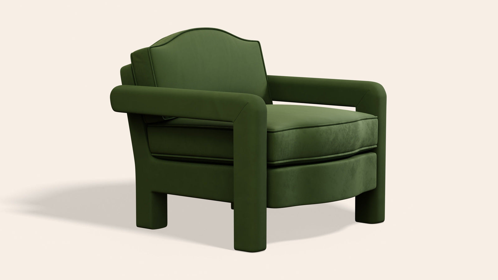 Elio Armchair, Zucchini Velvet