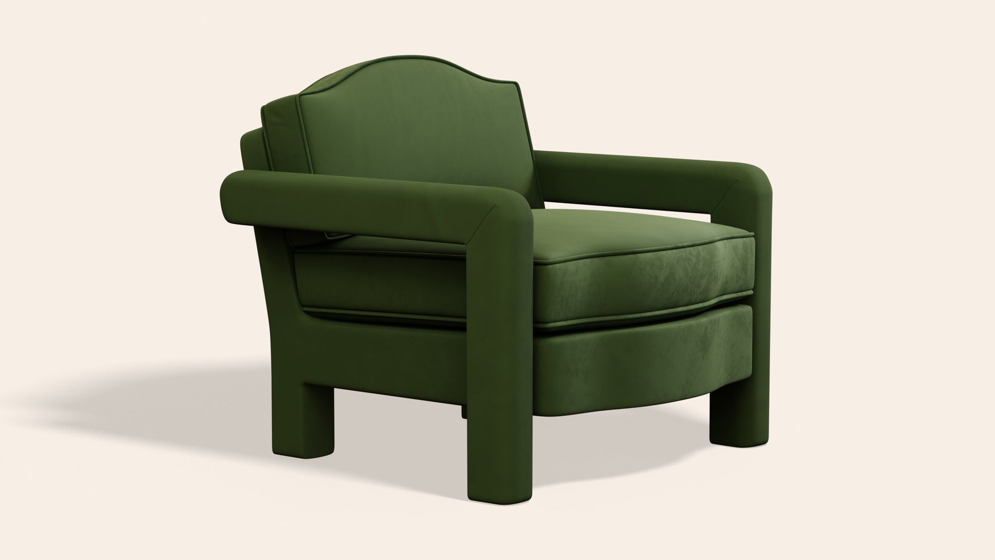 Elio Armchair, Zucchini Velvet
