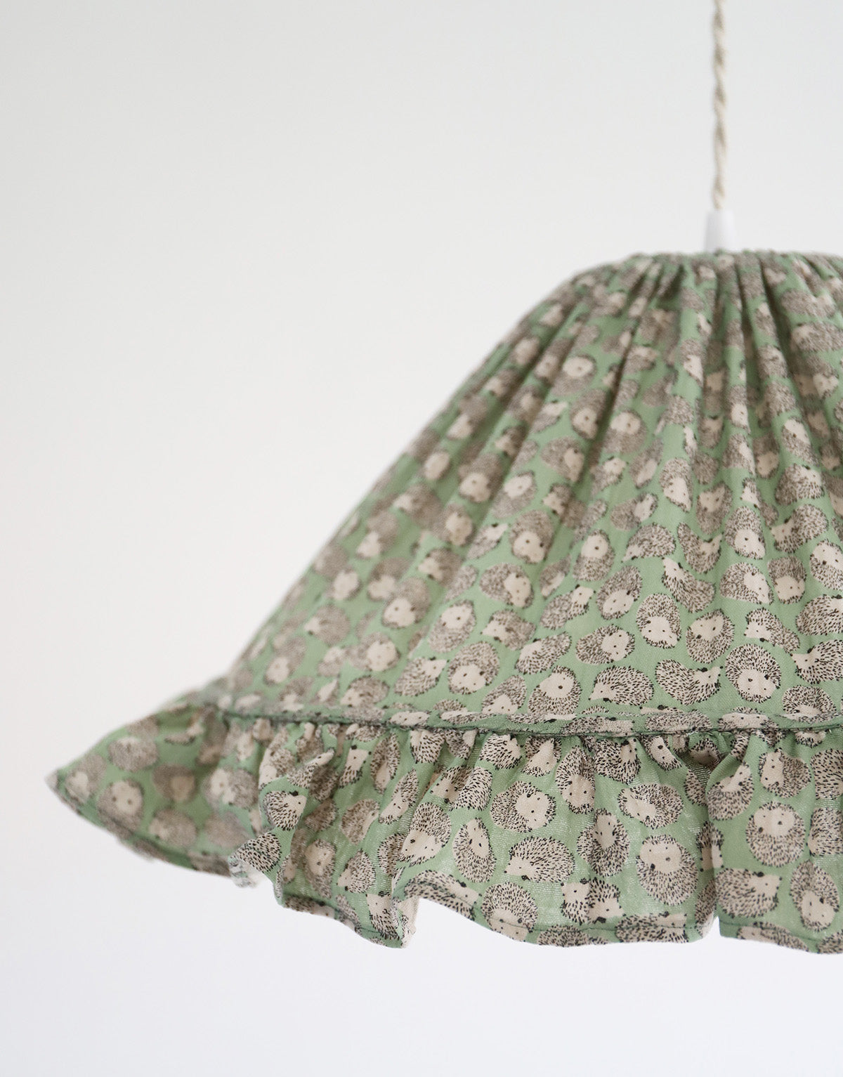 Conical Pendant Light With Ruffle Emilia “Petits Hérissons”