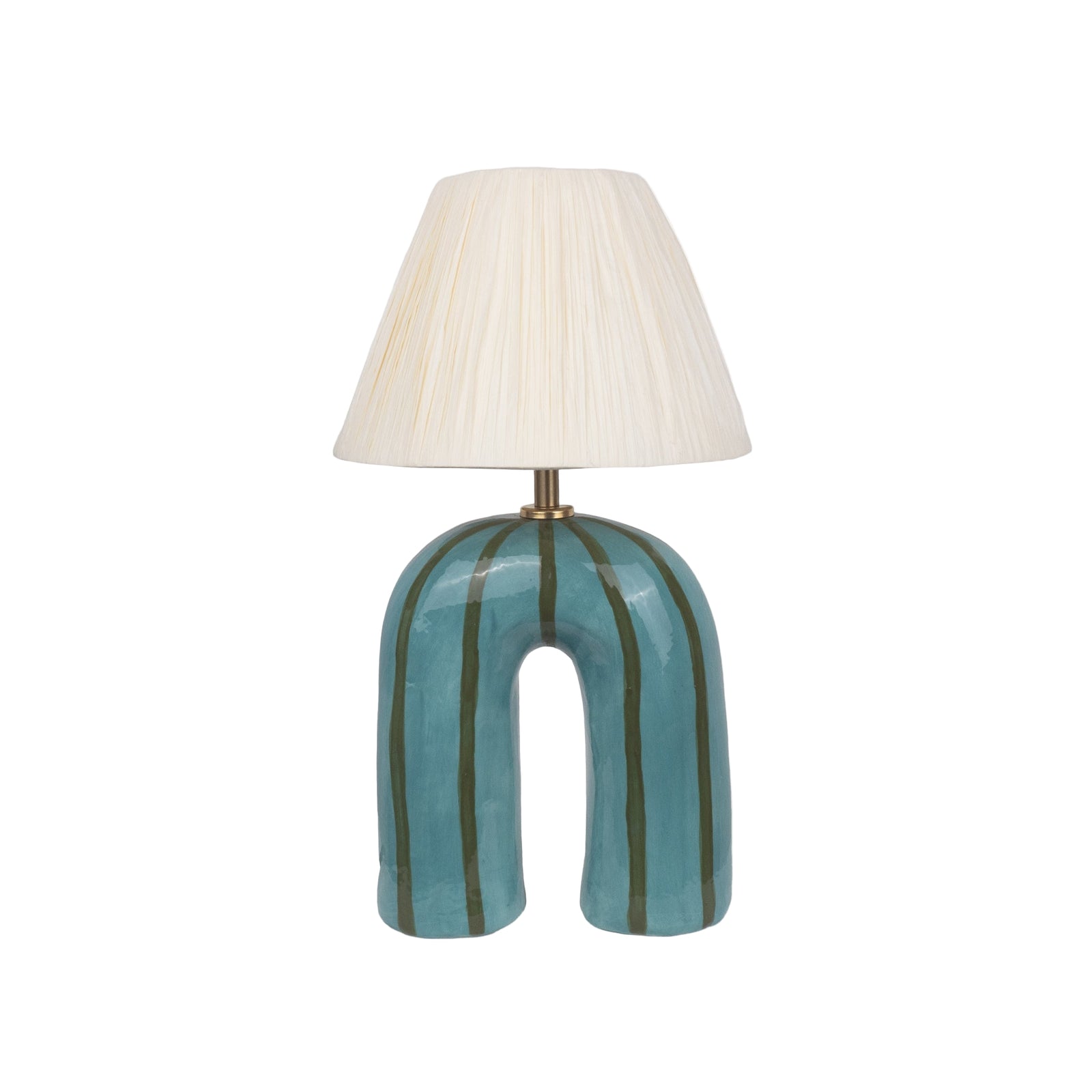 'You' Table Lamp - Green Stripes