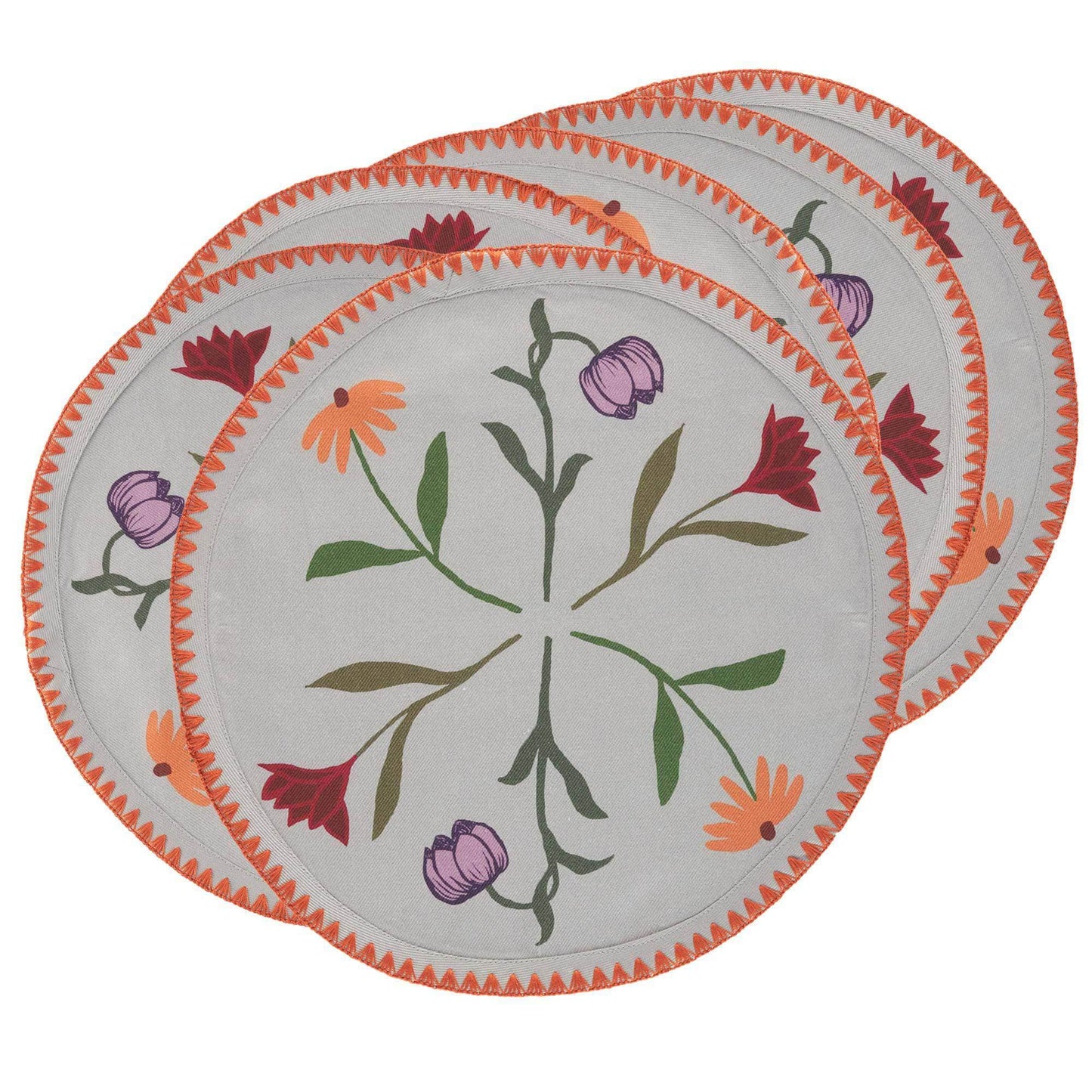 Round Placemats Picnic on the Meadow | Set of 6