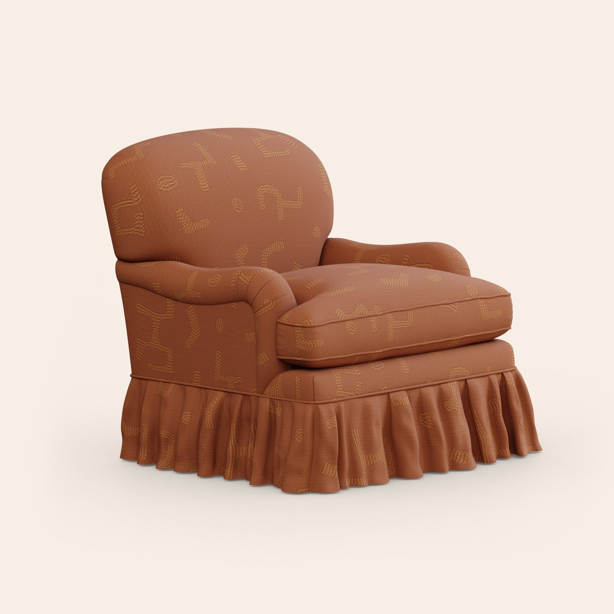 Sofia Armchair, Raphia, Tobacco-