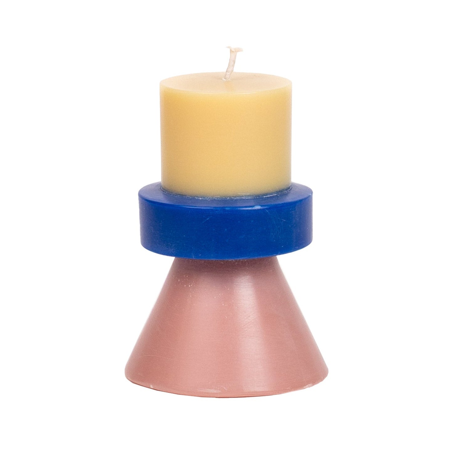 Stack Candle Mini - Creme / Navy / Salmon