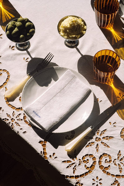 Gratitude Hemstitched Linen Napkins - Set of 4