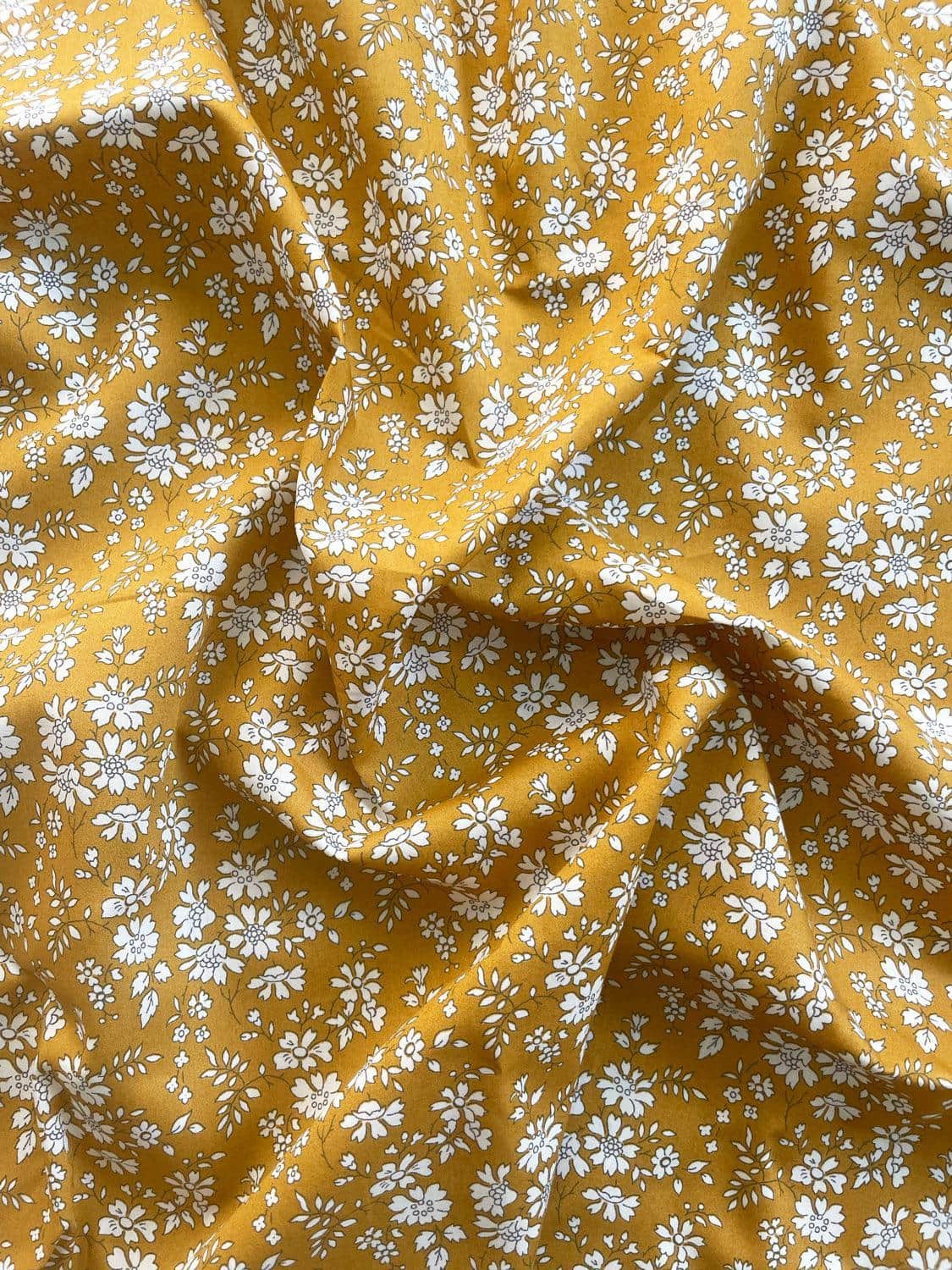 Christmas Stocking made with Liberty Fabric CAPEL MUSTARD