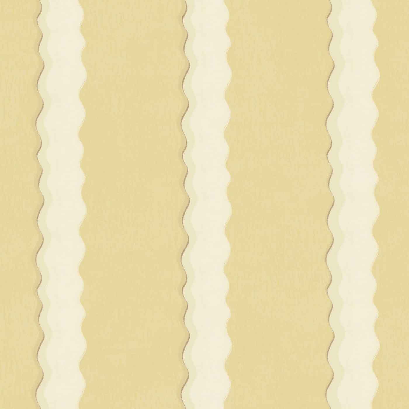 Double Scroll Stripe Fabric (Butter)