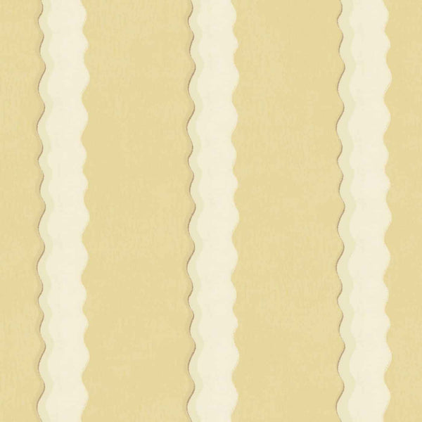 Double Scroll Stripe Fabric (Butter)