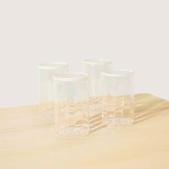 Peter Glass White Small - Set of Four