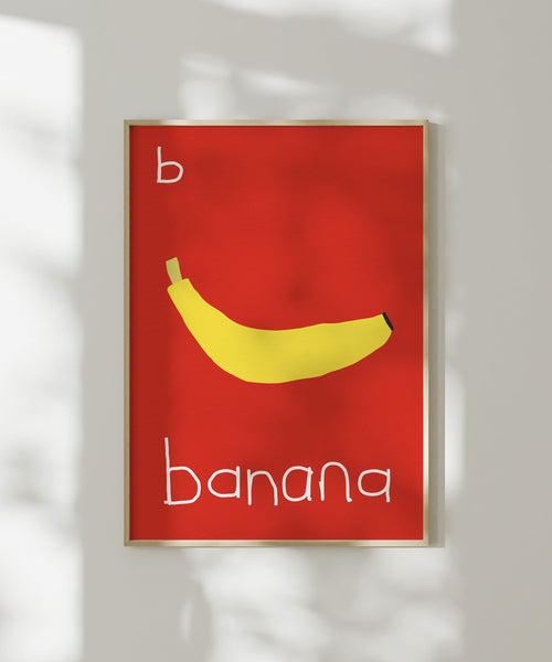 B for Banana Print