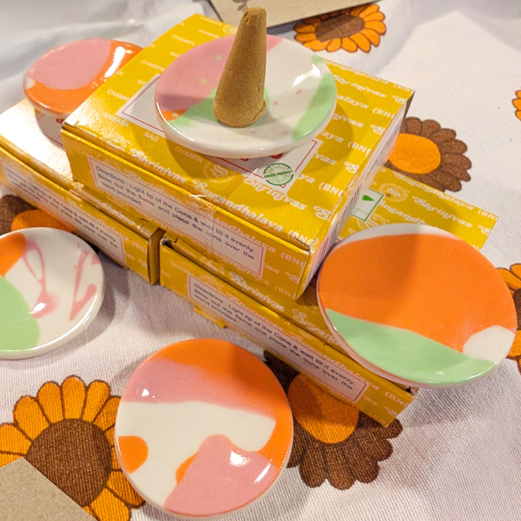 Artisan Glazed Porcelain Incense Holder