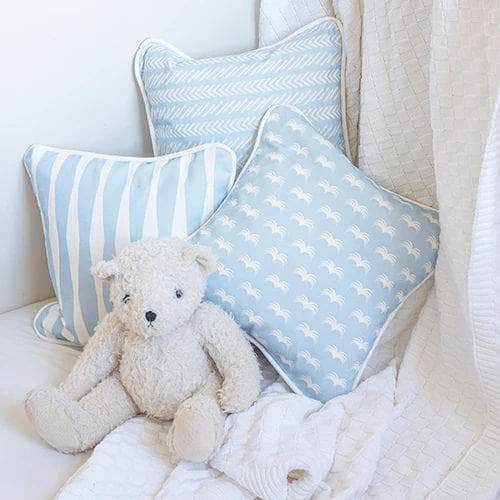 The Delray Cushion - Light Blue - Tiny Tots