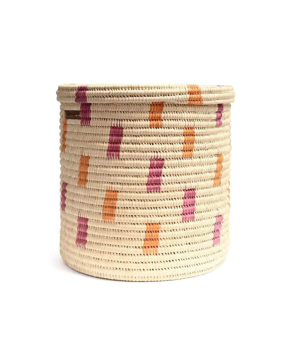 MADOADOA: Orange and Pink Brushstroke Laundry Basket