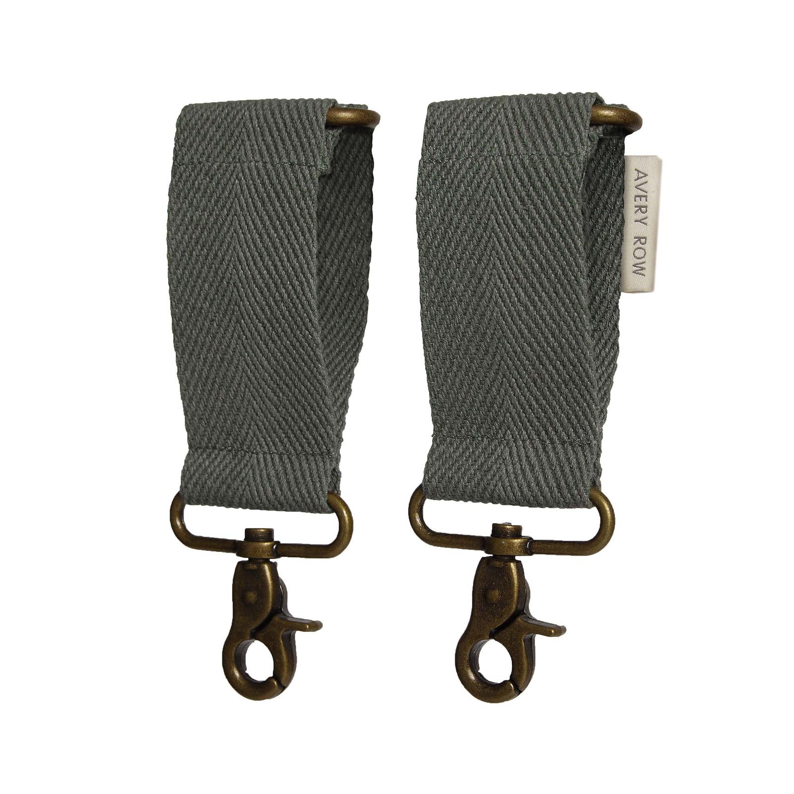 Cotton Pram Bag Clips - Flint-