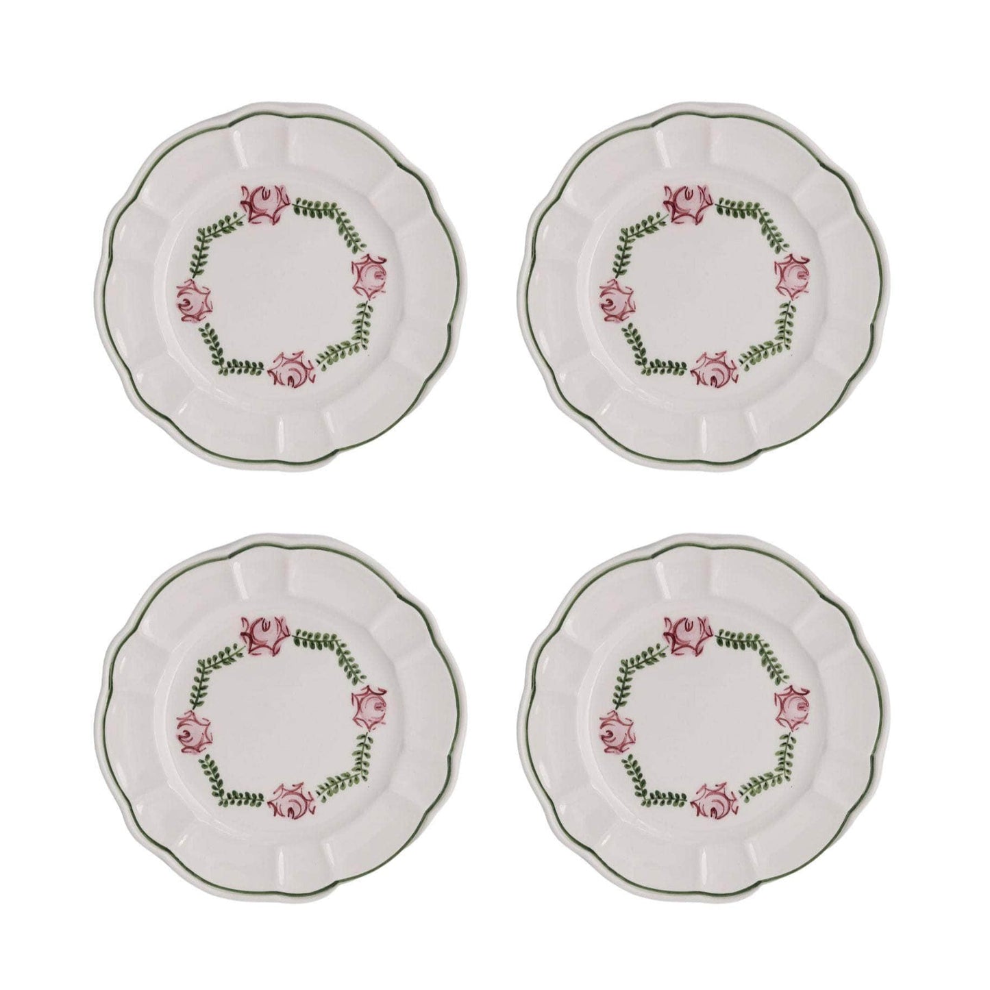 Eden Side Plate, Green, Set Of 4