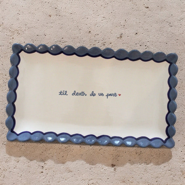 Custom Hand-painted Scalloped Tray