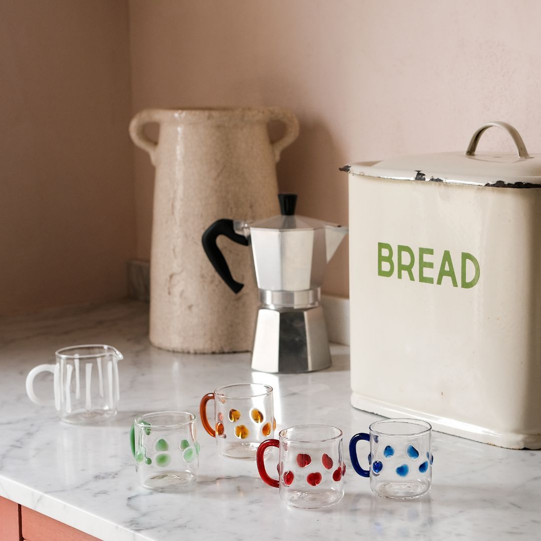 4oz Handblown Glass Espresso Cup - Amber
