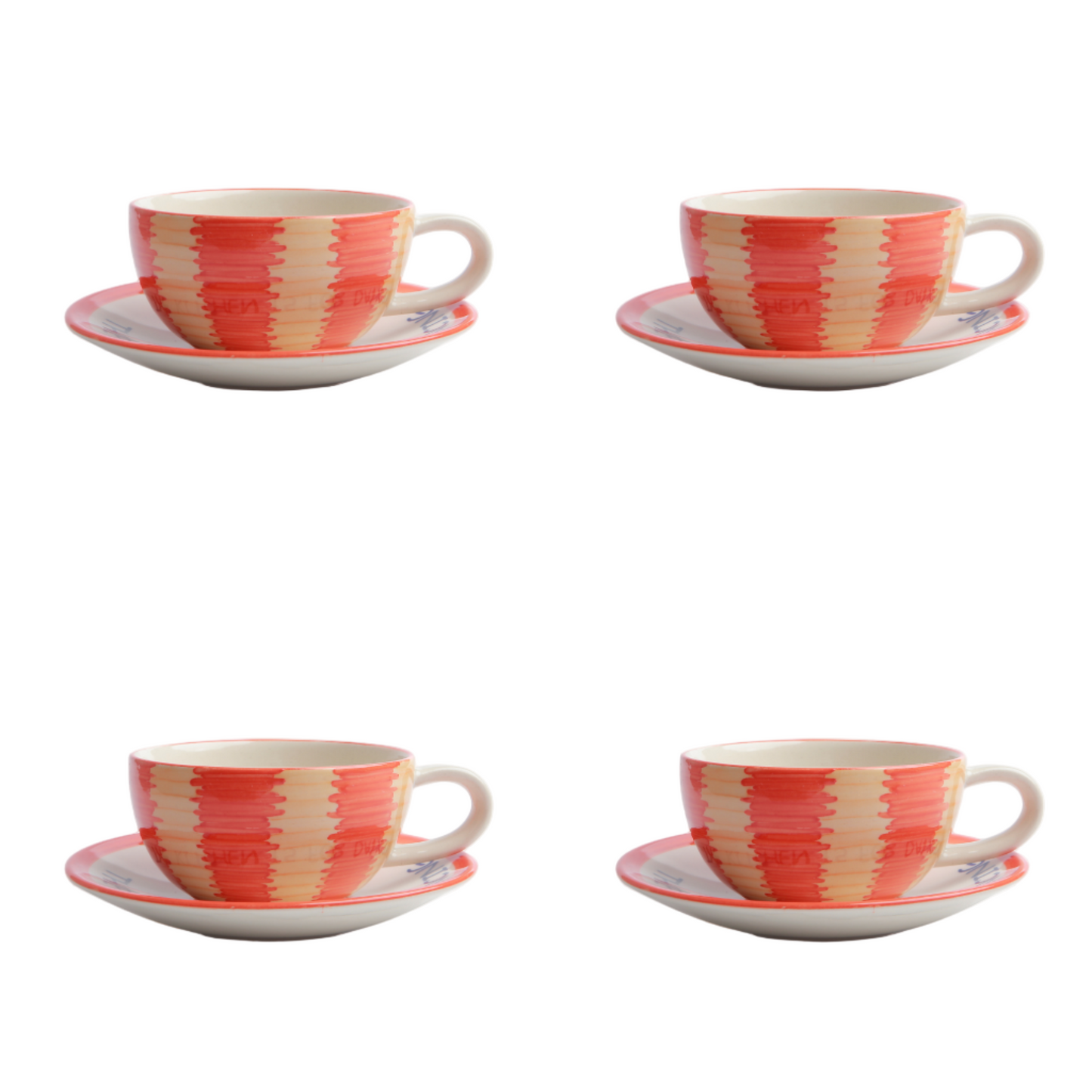 Frida Orange Tea Set-Of-Four