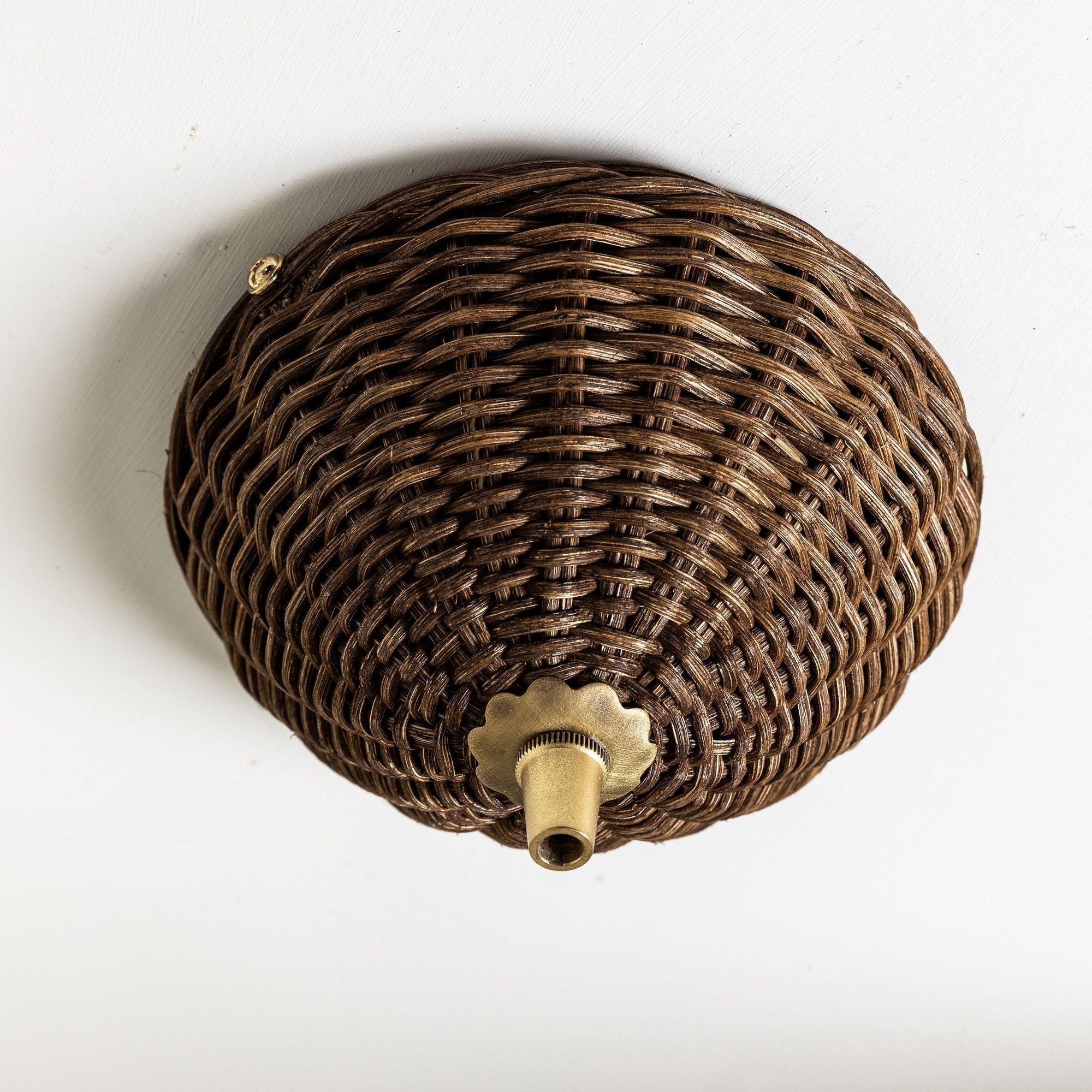 Rita Rattan Ceiling Rose, Teak