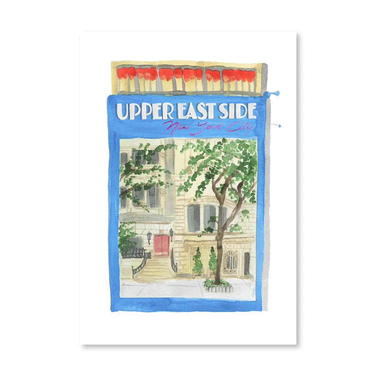 Upper East Side NYC Matchbook Wall Art Print