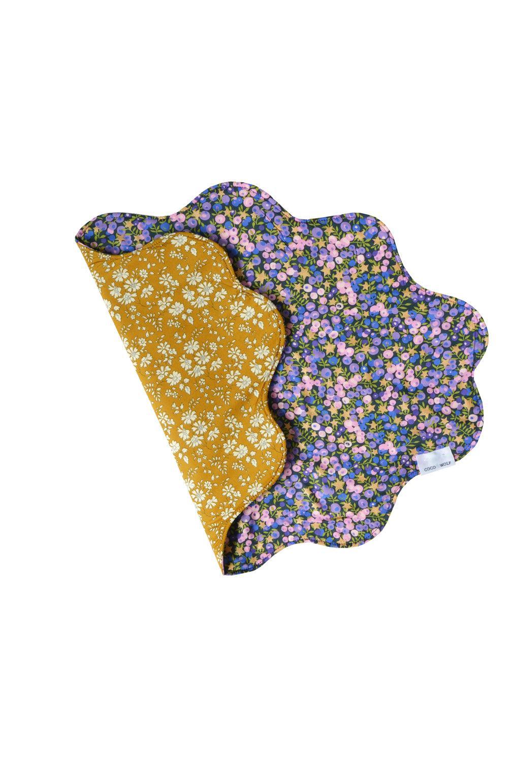 Reversible Wavy Placemat made with Liberty Fabric WILTSHIRE STAR & CAPEL