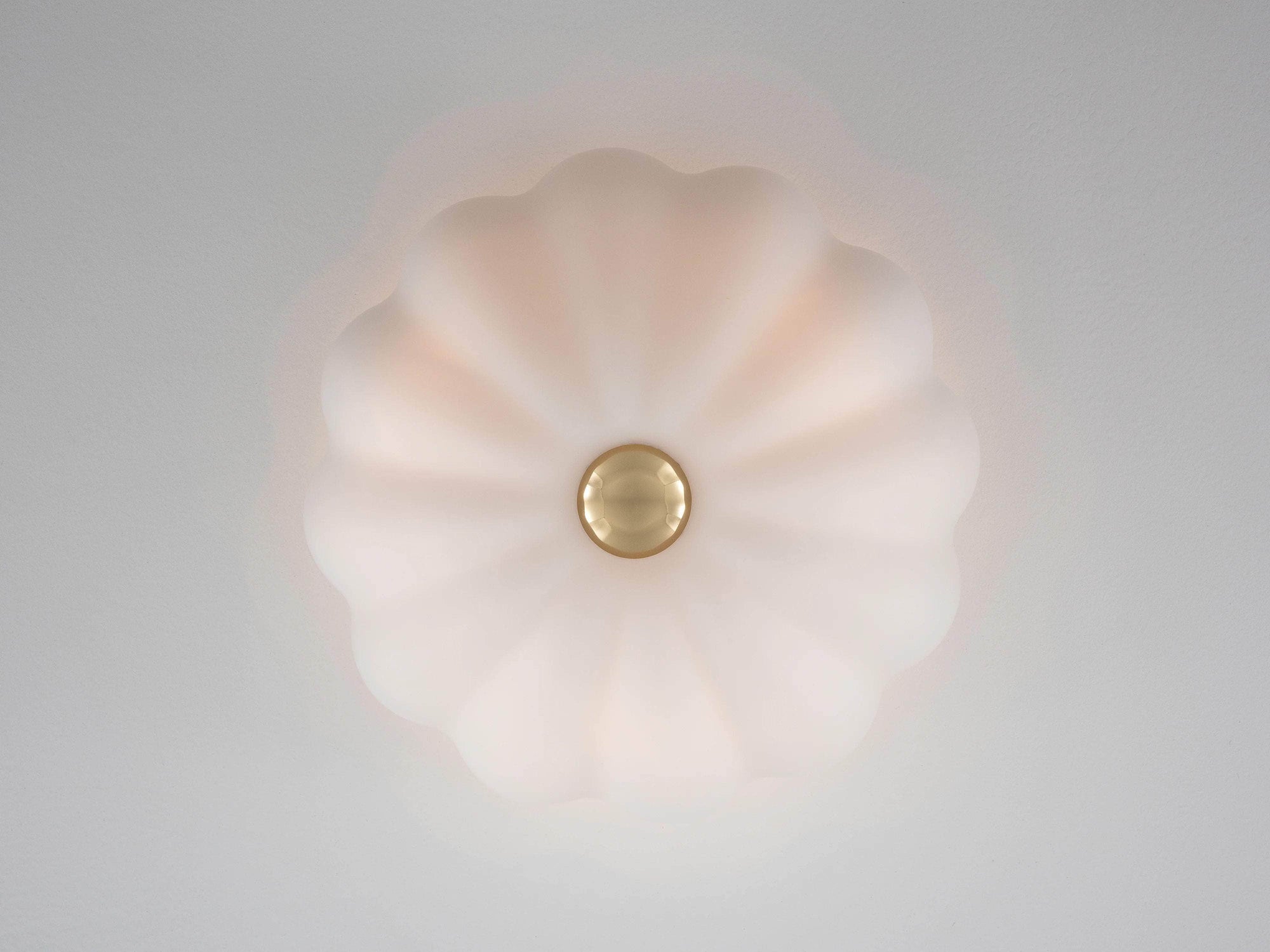 White flower flush ceiling light