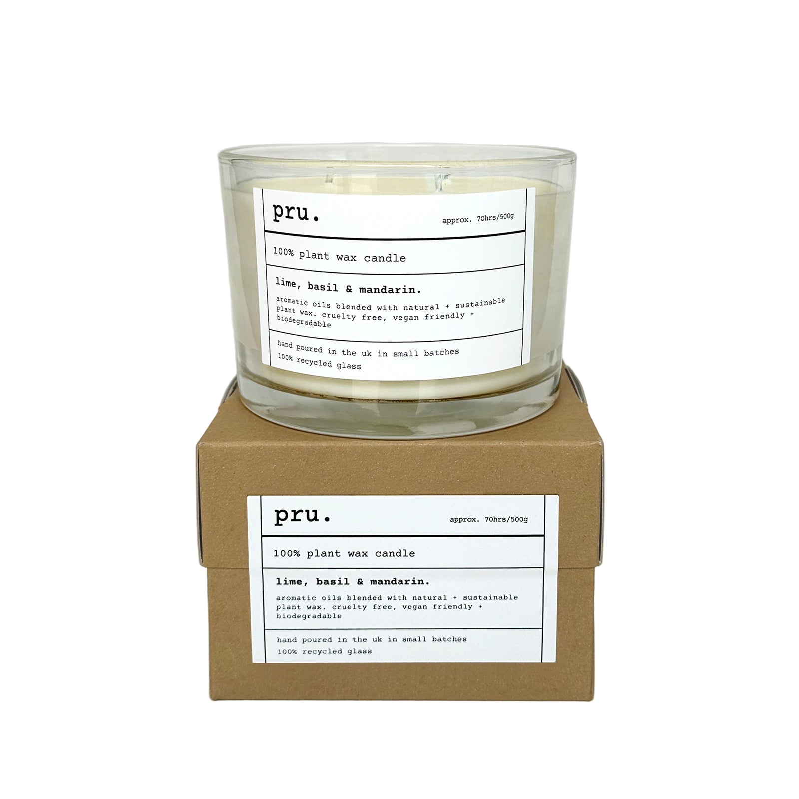 Three Wick Candle - Lime, Basil and Mandarin