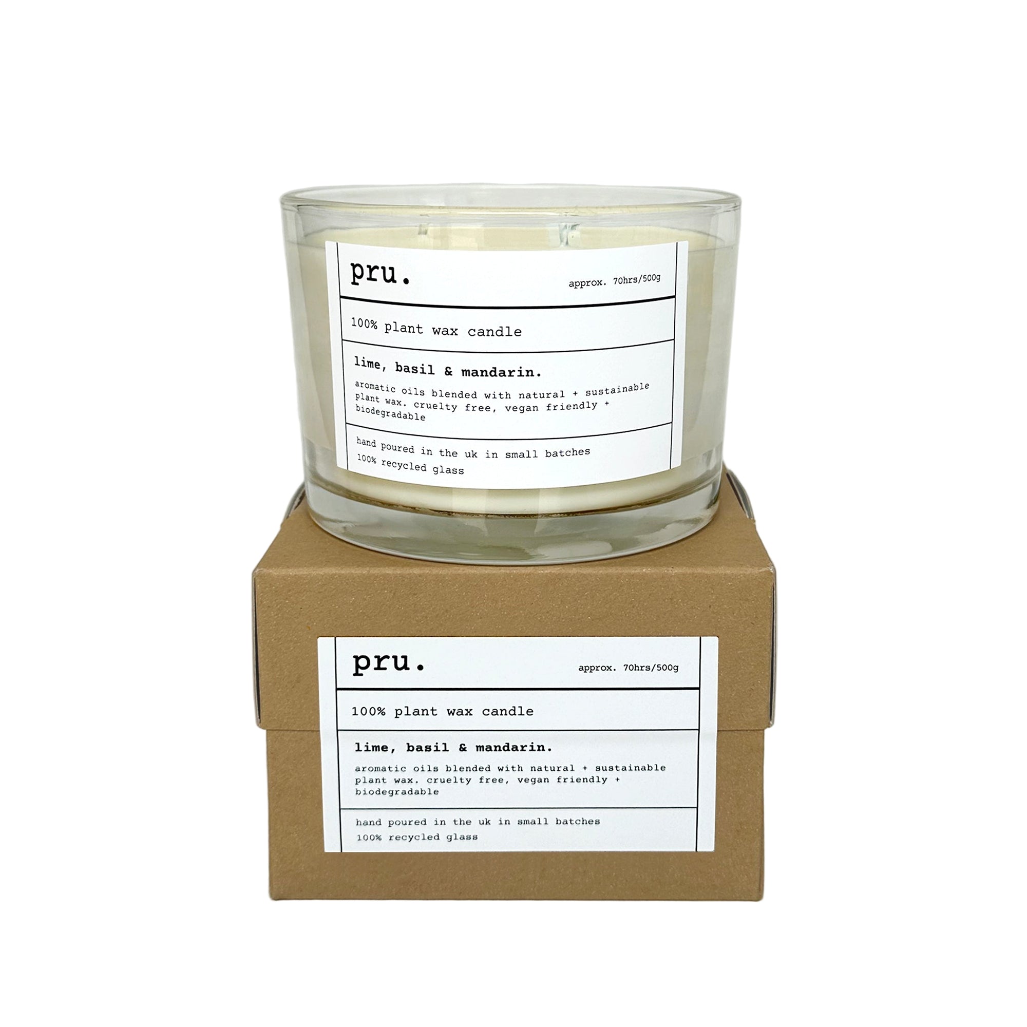 Three Wick Candle - Lime, Basil and Mandarin