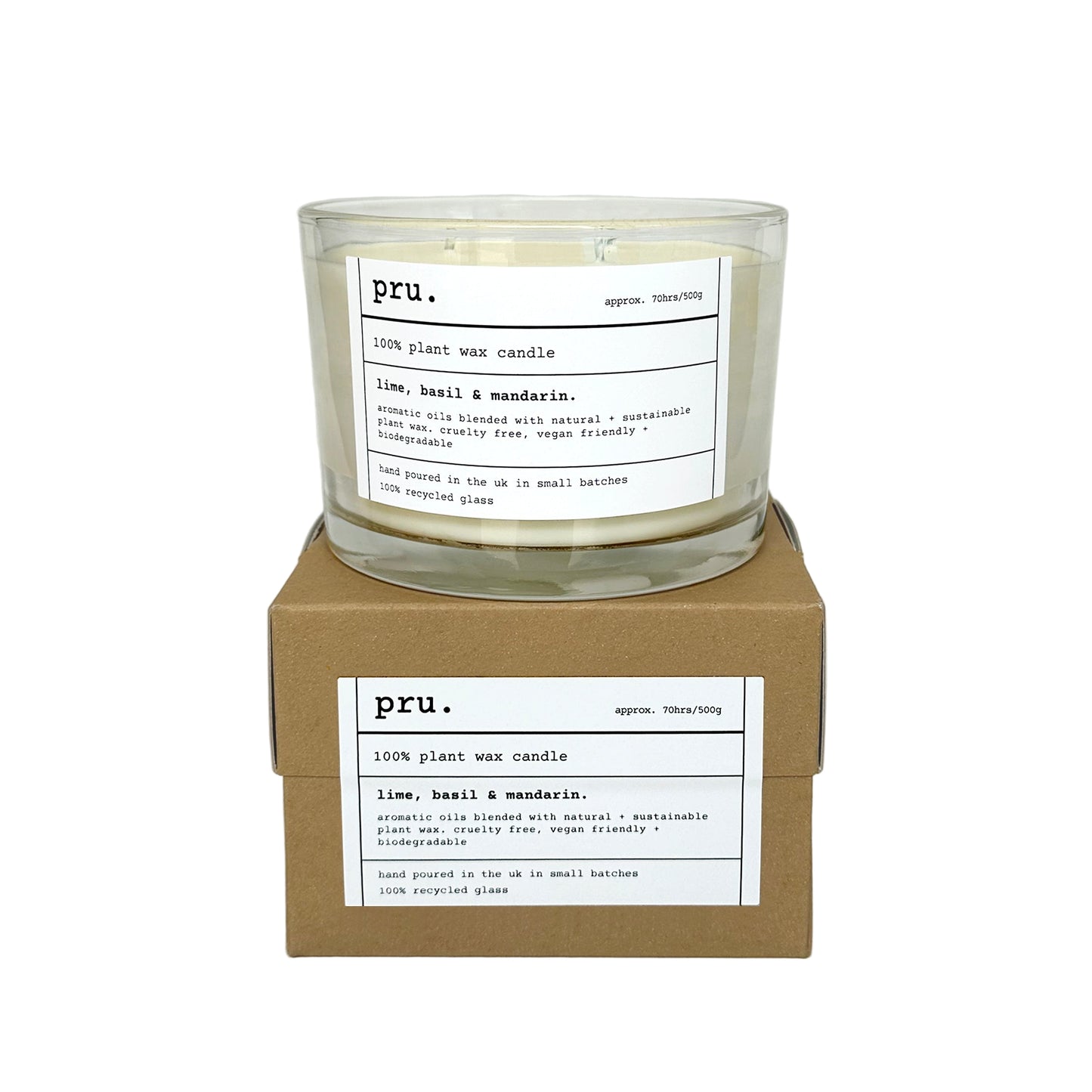 Three Wick Candle - Lime, Basil and Mandarin