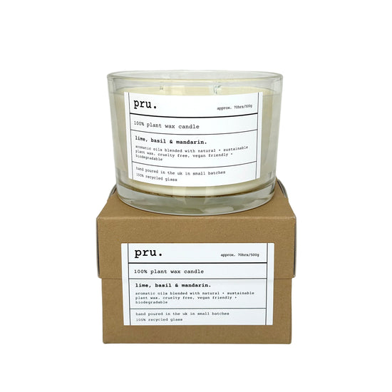 Three Wick Candle - Lime, Basil and Mandarin